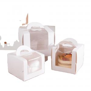 Quality Big Transparent Window Disposable Cake Box for Birthday Cake in Bakery Shop for sale