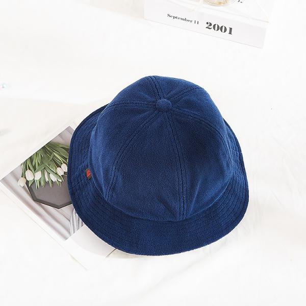 Buy Terry Cloth Fabric 60cm Fisherman Bucket Hat Customization Woven Tag at wholesale prices