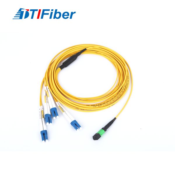 12 Core Singlemode G657A Fiber Optic Patch Cord MPO LC OFNR Fan Out