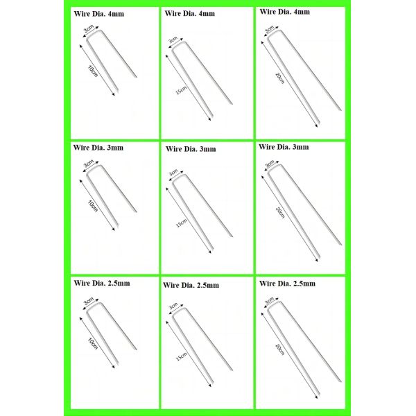 Garden landscape staples U shape pins turf nails