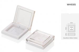 Quality white plastic boxes packaging AS meterial faced cosmetic powder container for sale