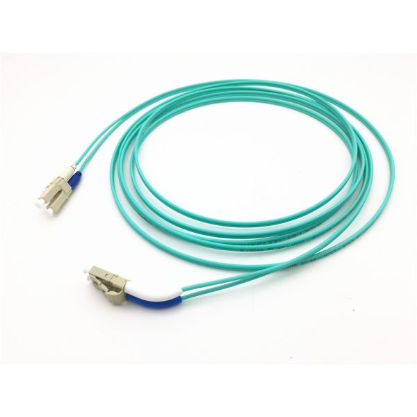 LC-LC Duplex OM3 2.0mm Aqua LSZH Fiber Optic Patch Leads