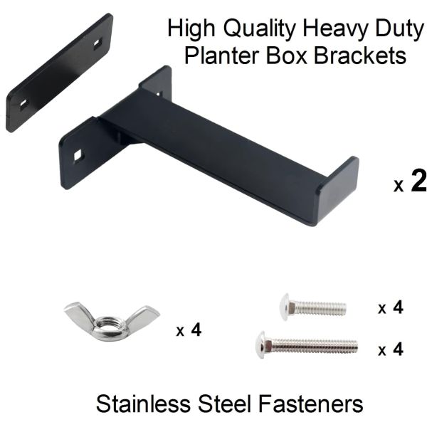 Structure Planter Box Brackets for Window Flower Box Bracket Universal Outside Mount