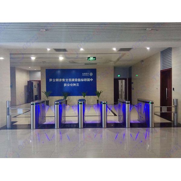 Full Automatic Flap Barrier Gate Bi Directional Acrylic Arm Access Control Turnstile
