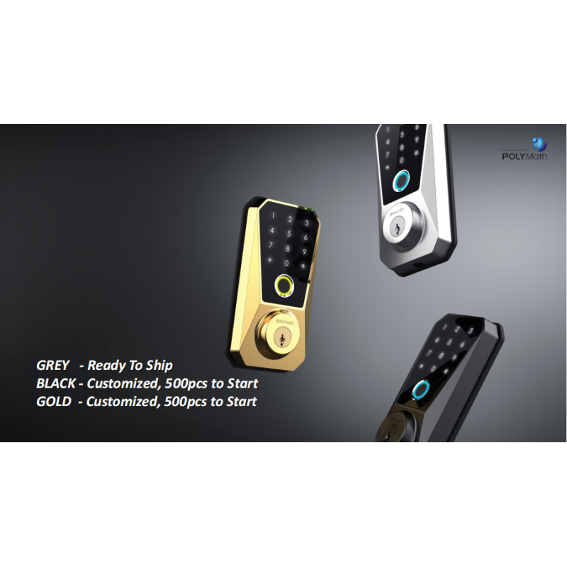 Fully Upgraded Steel Door Wifi Smart Lock with Automatic Sensing Function and Tuya App