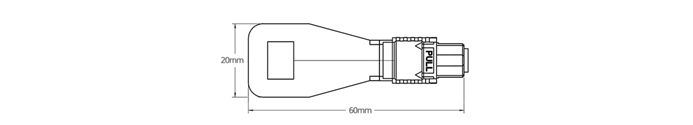 Female Type OM4 Multi Mode Fiber Optic Loopback Cable MPO Patch Cord