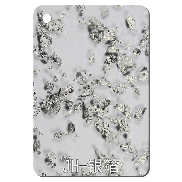 Silver Foil Texture Design Acrylic Sheet PMMA Plastic Panel Virgin Material 2.5mm-15mm