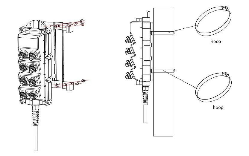 Fiber Optic Drop Cable Assembly Toneable Flat Drop Cable Patch Cord FTTA Corning Opti-Tap Waterproof Patch Cord