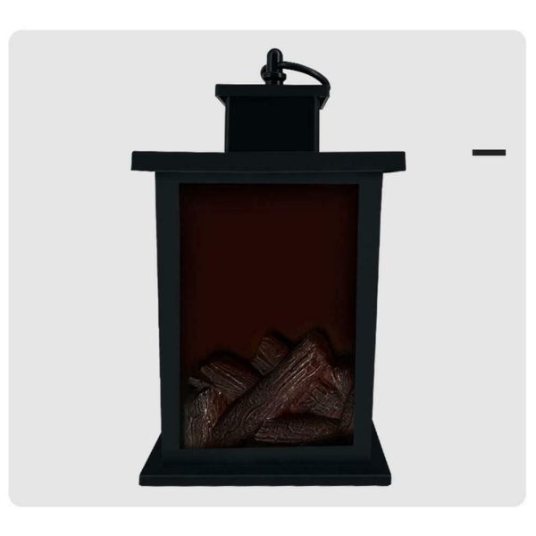 Simulated Fireplace Solar Flickering Flame Lantern 3.7V 5W Solar Courtyard Light