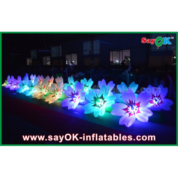 Wedding Romantic Inflatable Led Flower Chain , Outdoor Inflatable Decorations