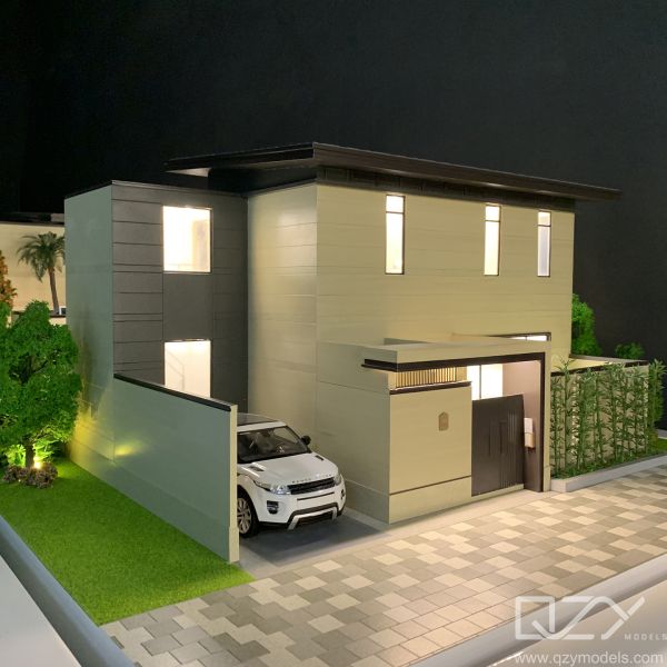 1:25 Scale Villa Model with Elevating Feature and Lighting Control for China Overseas Property