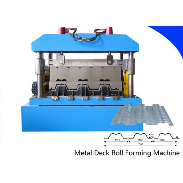 Automated PLC Control High Precision Steel Structure Floor Deck Roll Forming Machine For Metal Decking Sheet