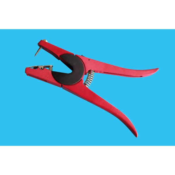 RFID Cow / Cattle Ear Tag Applicator , Identification Tag Applicator Red Color