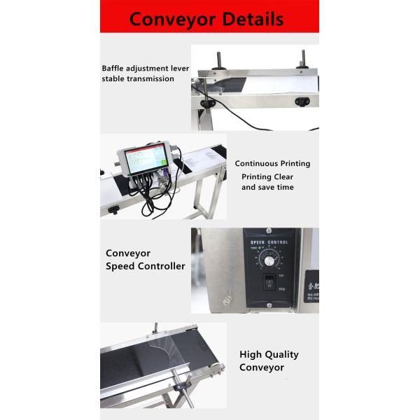 Full Auto Expiry Date Coding Logo TIJ Inkjet Printer Online Machine with Blue Ink
