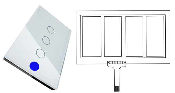 2.4 Inches ITO Film Digital Touch Panel Projected / X Y Matrix Touch Screen