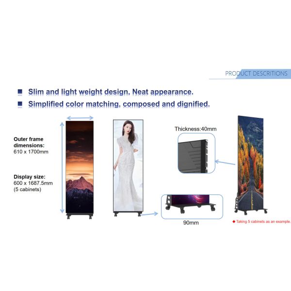 All In One Frame-free Digital Poster Full Flip-chip Common Cathode Mini LED COB Poster Screen