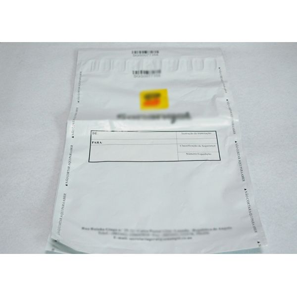 Secure Courier Plastic Evidence Bags , Customized Tamper Proof Bags
