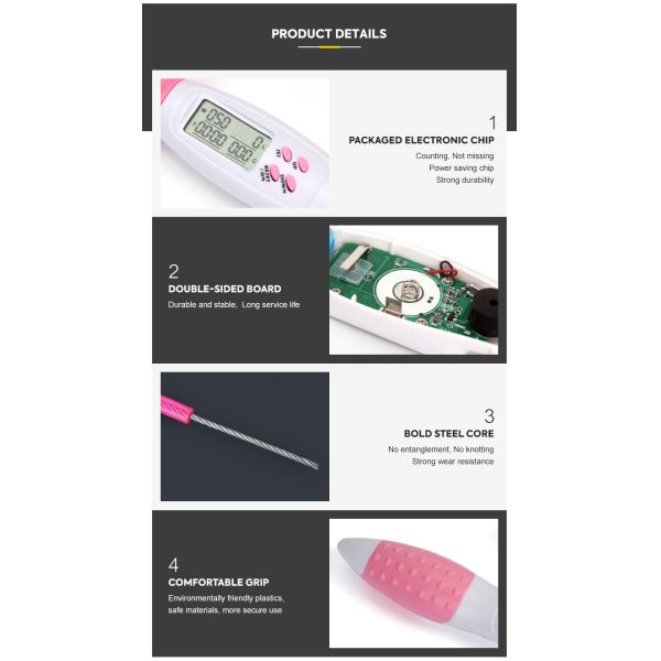 Customized Digital Skipping Rope With Calorie Timer And LCD Display 175mm