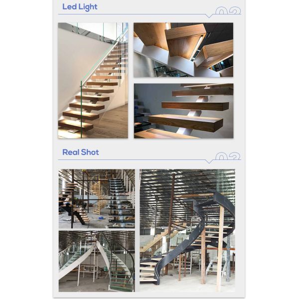 Australian Standard Modern Interior Staircase With Led Marble