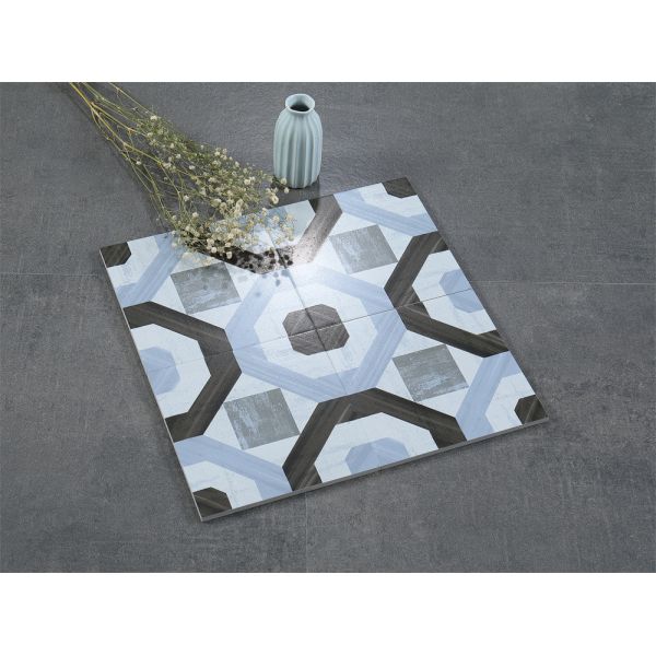 Blue 20x20cm Ceramic Rustic Tile for Wall and Floor