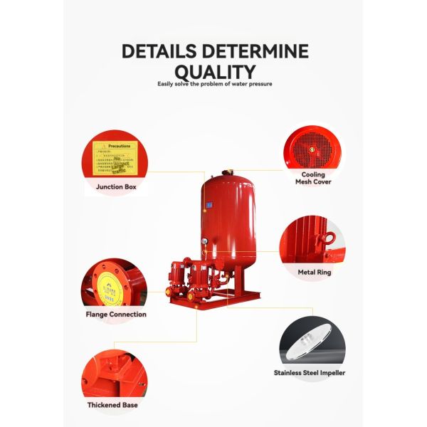 25kw Spray Fire Booster Pump System Vertical Centrifugal Suction 5kw