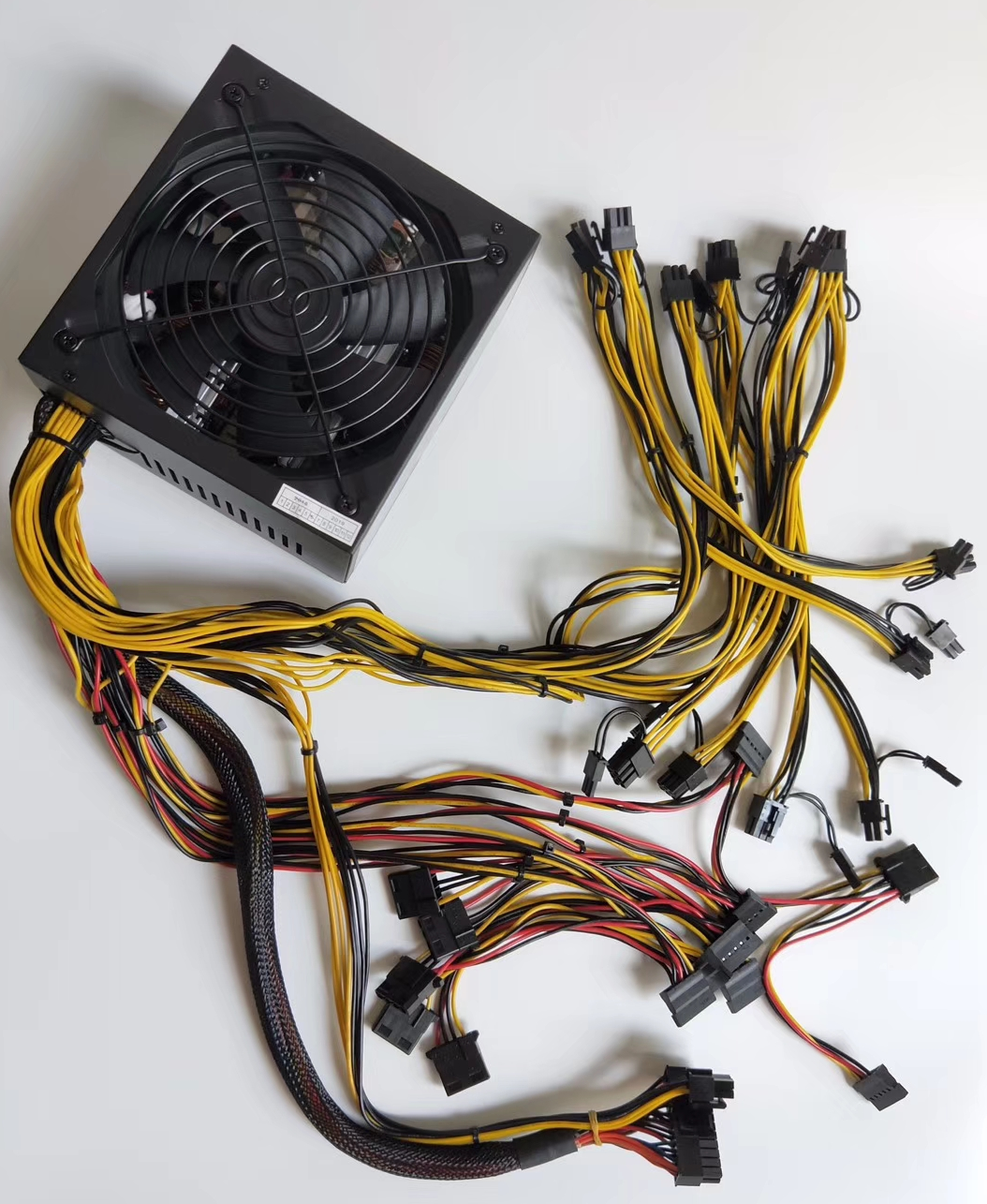 ATX desktop assembly compute PSU 1600W 100% full load aging test non modular power supply for Rig Support 8