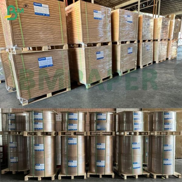 43gsm Flexible Breathable Red Striped Kraft Paper Roll 750mm 800mm For Gift Wrapping