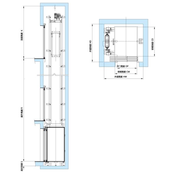 Humanization Design Villa High Speed Elevator 2-6 Person Glass Home Elevator