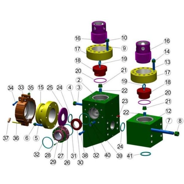 fluid end module, liners, pistons, valevs for EWCO W-2214 mud pump,W-2215 mud pump, WH-1612 mud pump, WH-1312 mud pump
