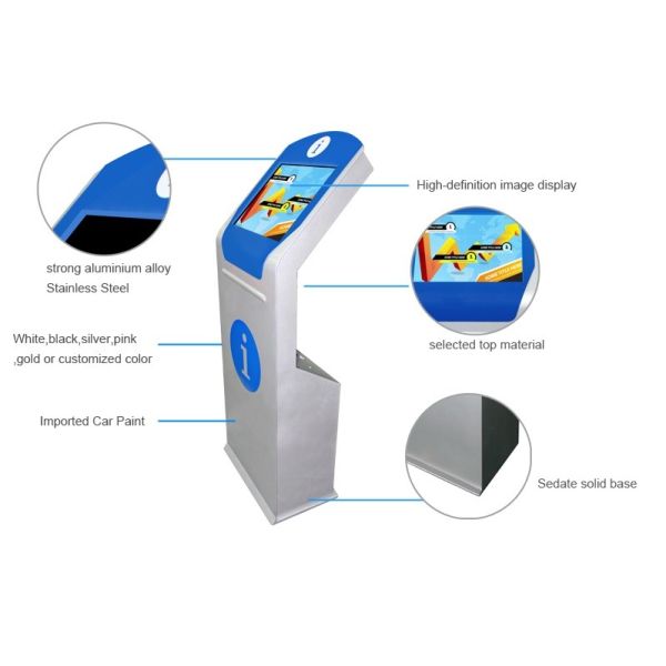 All In One PC Interactive Touch Screen Kiosk Elegant Design For Bus Station