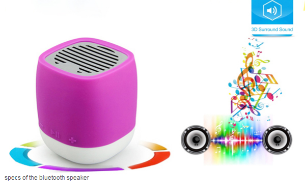 Portable Wireless Colorful Mini Audio Loud Speaker , Waterproof Bluetooth Speaker