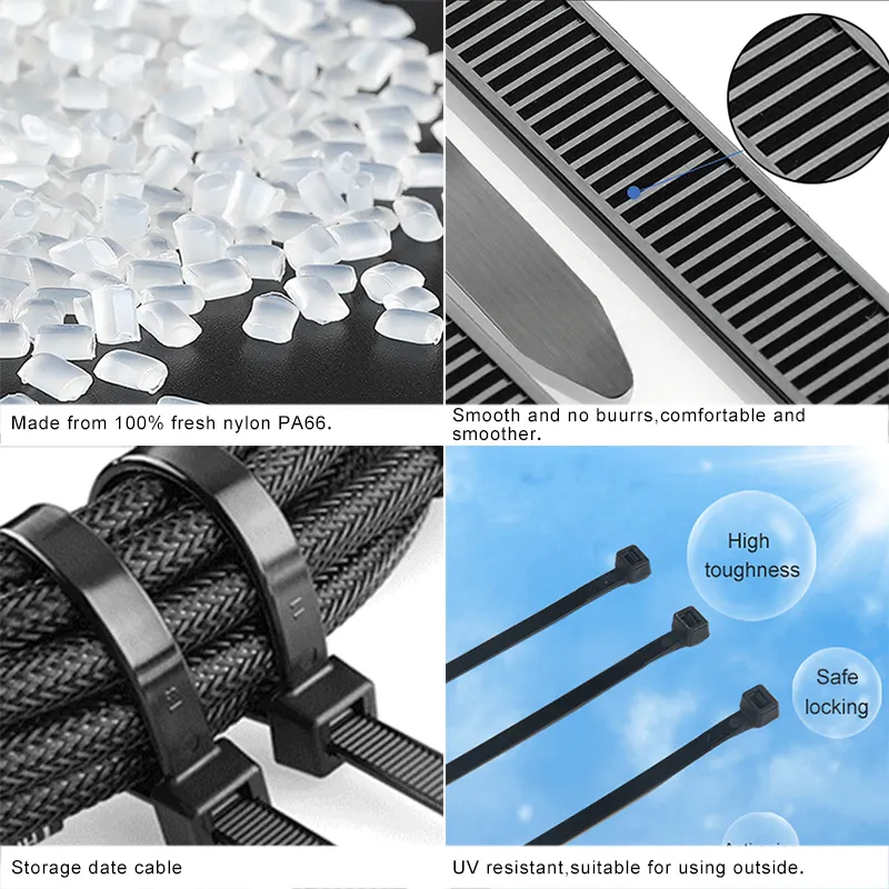Self Locking Nylon 66 Cable Ties / Zip Ties / Tie Wraps