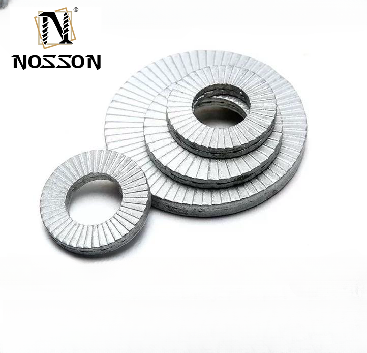 General Industry M8M10 M12 M14 M16 DIN25201 Washer Double Stack Self-Locking Shock-Proof Stainless Steel Tooth Gasket in Countersunk Style