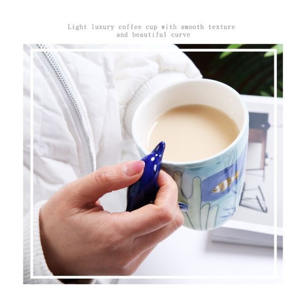 Dolphin 450CC Handmade 15 Oz 3D Ceramic Mugs