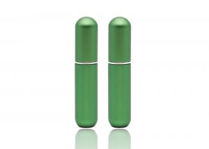 China Finger Size 5ml Refillable Glass Perfume Spray Bottles Matte Green Perfume Tester on sale