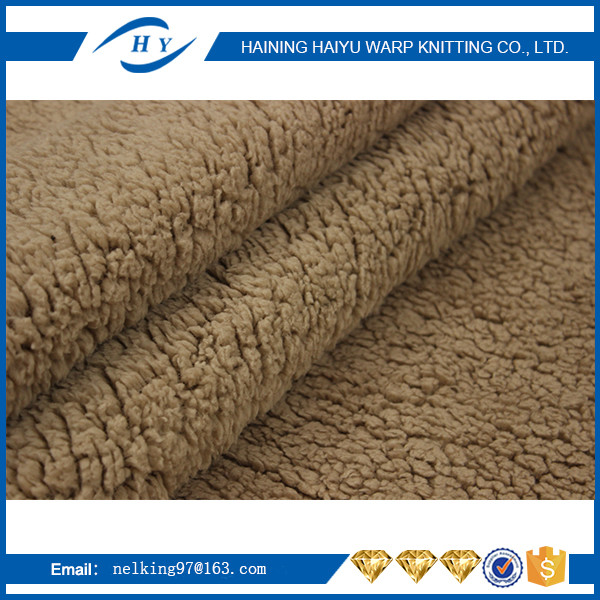 Factory supply sherpa coral fleece fabric 100% polyester knitting coral fabric for garment