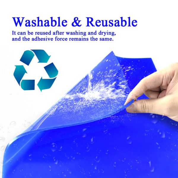 Cleanroom Reusable Washable Silicon Sticky Mat Blue High Thickness