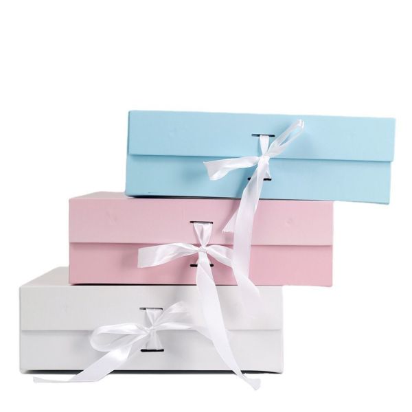 Clothes Folding Gift Box Custom Magnetic Flat Cardboard Boxes With Magnetic Closure