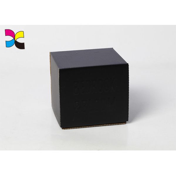 Electronics Custom Paperboard Boxes Black Corrugated Paper Embossing CMYK Pantone