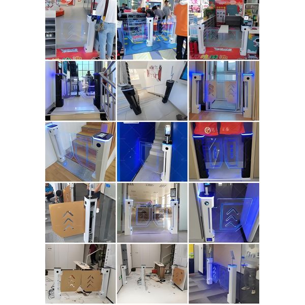 Bi-Directional Anti-Tailgating Swing Barrier Turnstile with QR Code for Supermarket Access Control