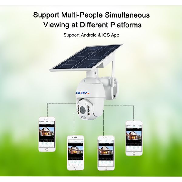 Pan Tilt Battery Solar Camera 4G 1080P HD Night Vision