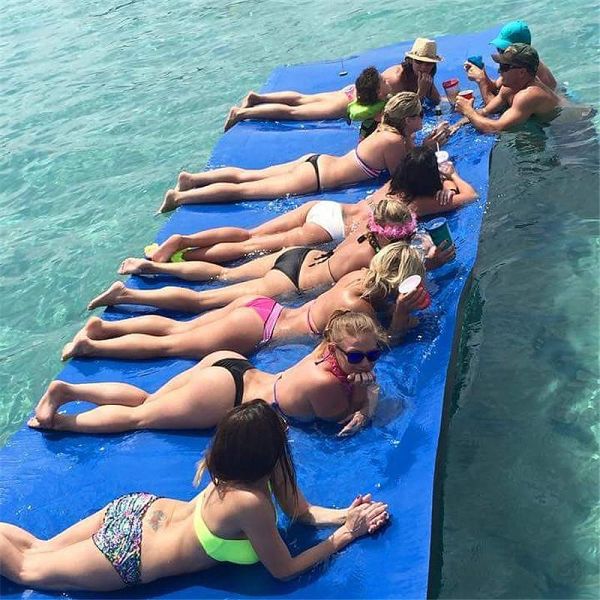 550x183cm Floating Foam Pool Mats Water Play Equipment