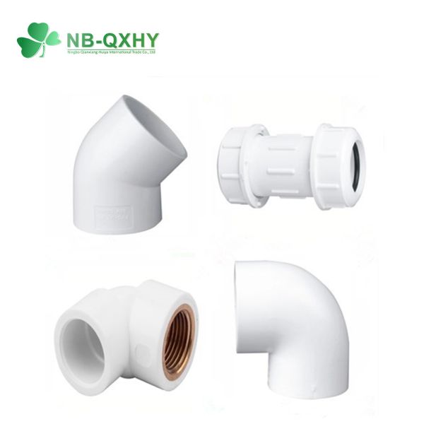 Round Head Code 45 Degree Socket Elbow for Water Supply Sch40 Plastic PVC Pipe Fitting