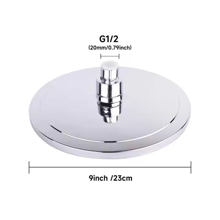 Shower head side profile view