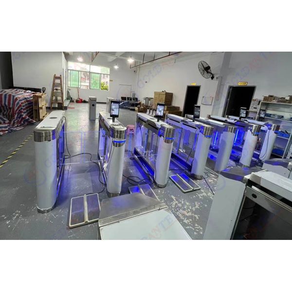 Prison Two Passage Flap Turnstile Gate Automatic Glass Door High Security