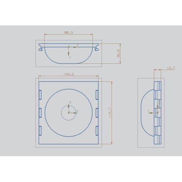 Square Cups Basket Pocket 114.7*109.2*36.5 Mm Suitable For Intermediate Proofer