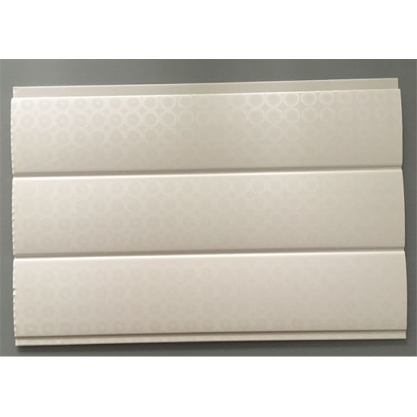 Three Circular Arc Pvc Wall Panels White Laminate Design 8mm Thickness