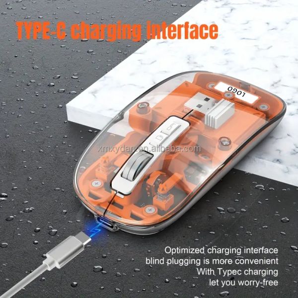 RECHARGEABLE Wireless Ergonomic Mouse for Computer Laptop 2.4G Backlight Wired Mouse