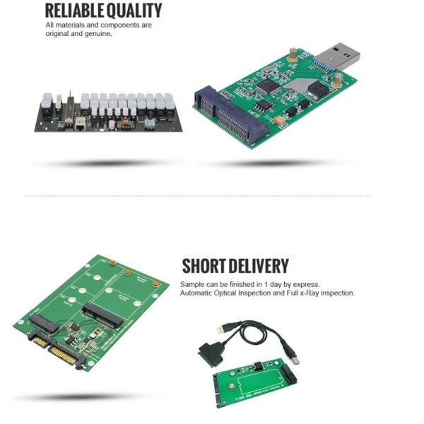 Multilayer Electronic PCB Board Assembly 4 Layer 1OZ HASL Lead Free 1.6mm Thickness