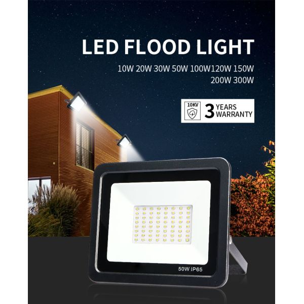 Outdoor Waterproof Flood Light 50W High Lumen With Module Motion Sensor